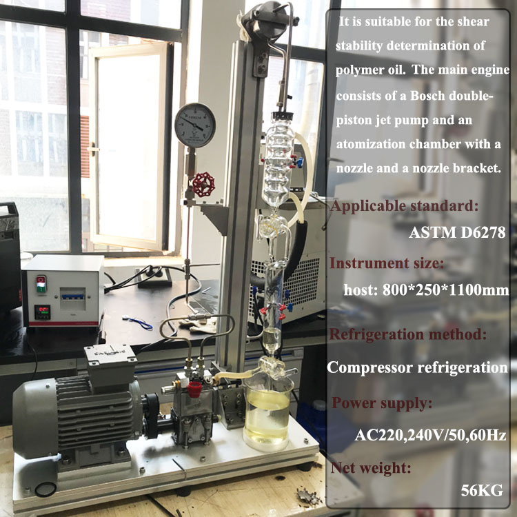 ASTM D6278 Diesel Fuel Nozzle Stability Stability Tester untuk Polimer Mengandung Minyak Cairan