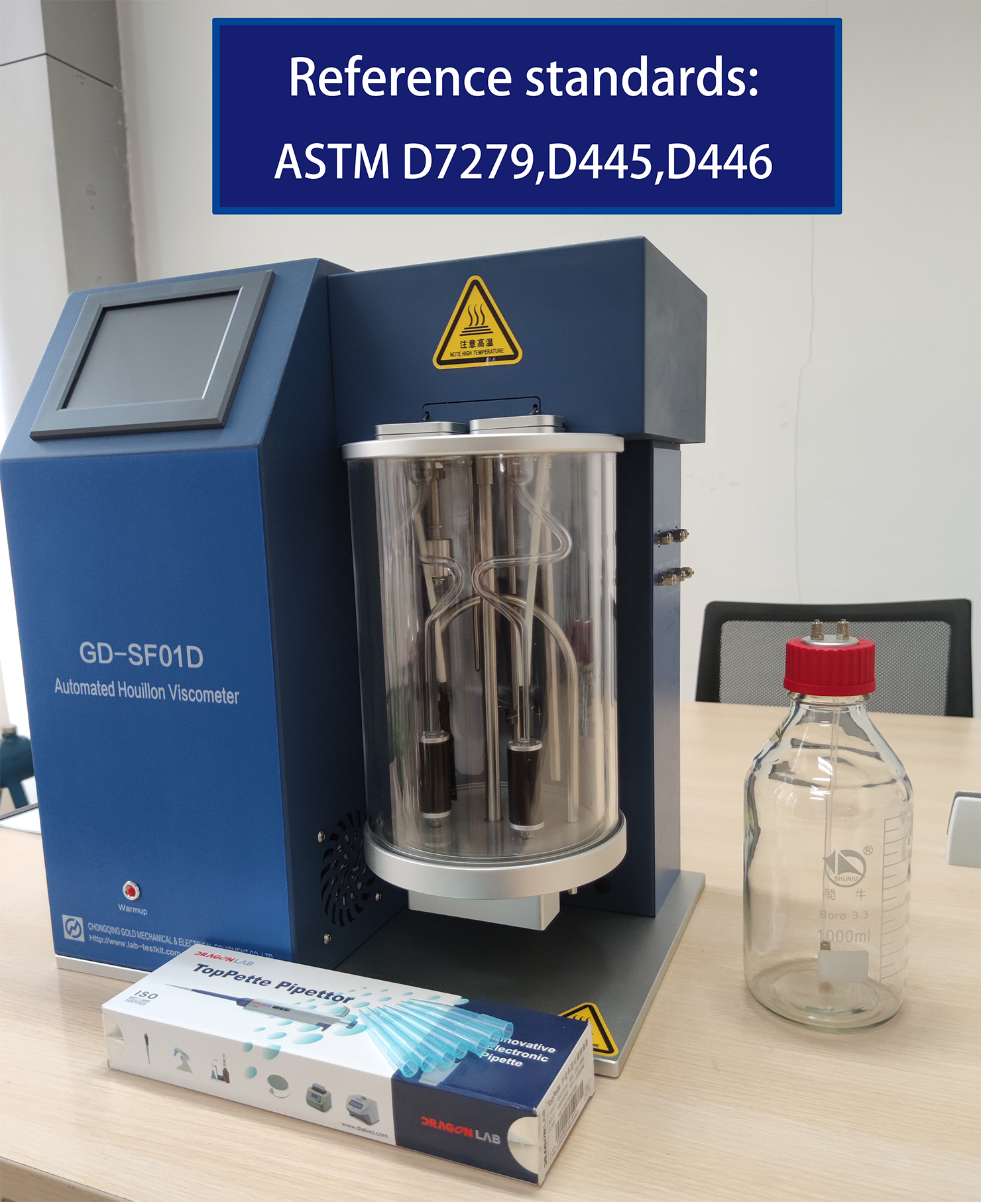  Viskositas Kinematik Produk Minyak ASTM D7279 D445 D446 Viscometer Houillon Otomatis