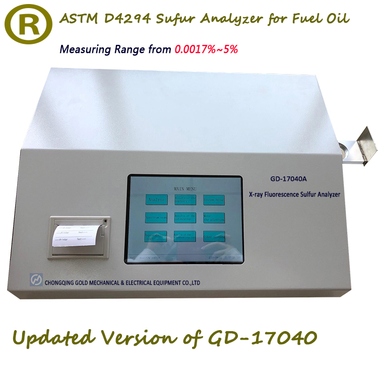 GD-17040A Layar Sentuh Otomatis XRF Sulphur dalam Oil Analyzer